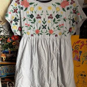 Floral Embroidered Dress